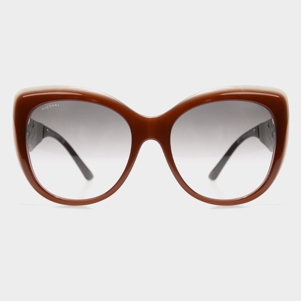 Bvlgari Brown Cat Eye Sunglasses